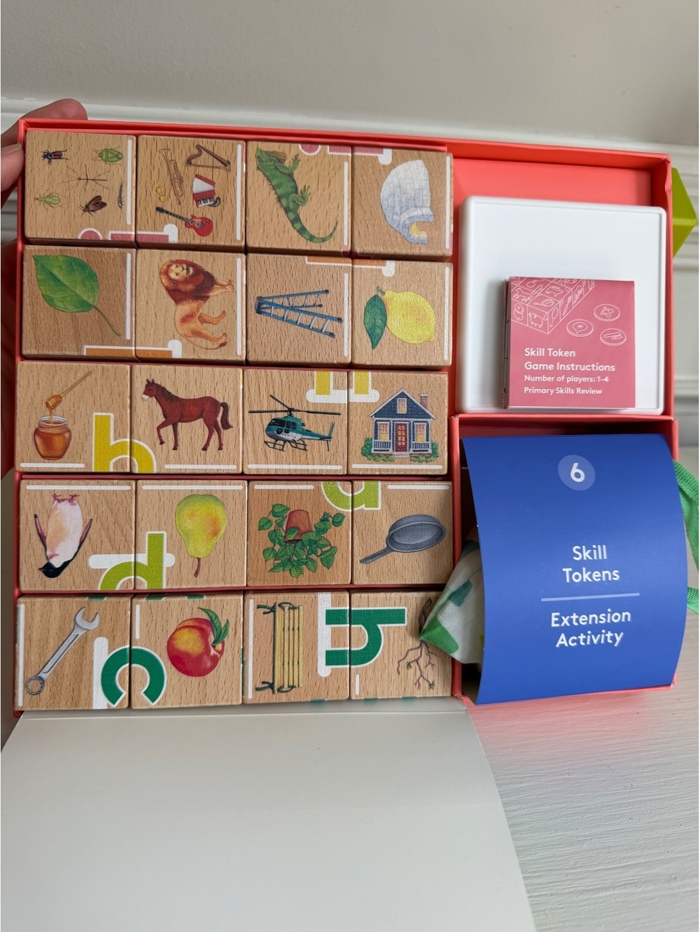 Lovevery Reading Skill Set Part 1.Wooden Letter Sound Blocks & Skill Tokens Game - Picture 1 of 6